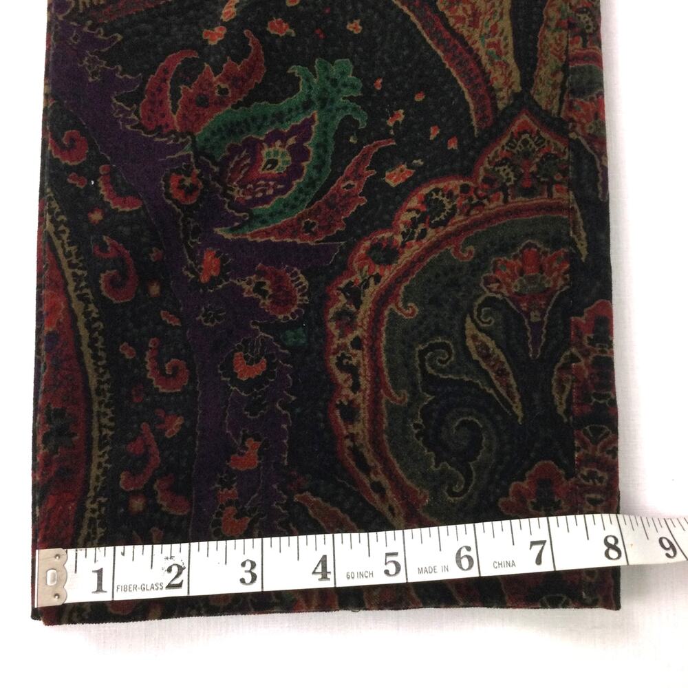 Lauren Ralph Lauren 90s Vintage Paisley Midrise Soft Straight Leg Brown Pant 16W - Picture 14 of 15